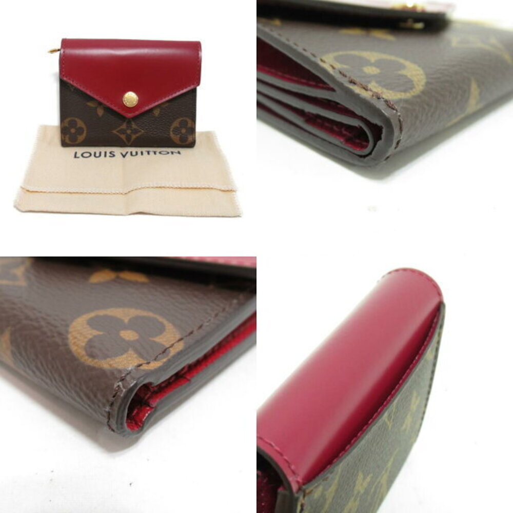 Louis Vuitton Zoe Portefeuille Wallet Tri fold Brown Purple Fuchsia Pink - Picture 10 of 10
